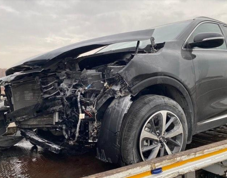 فيديو حادث مصطفى قمر وابنه تيام